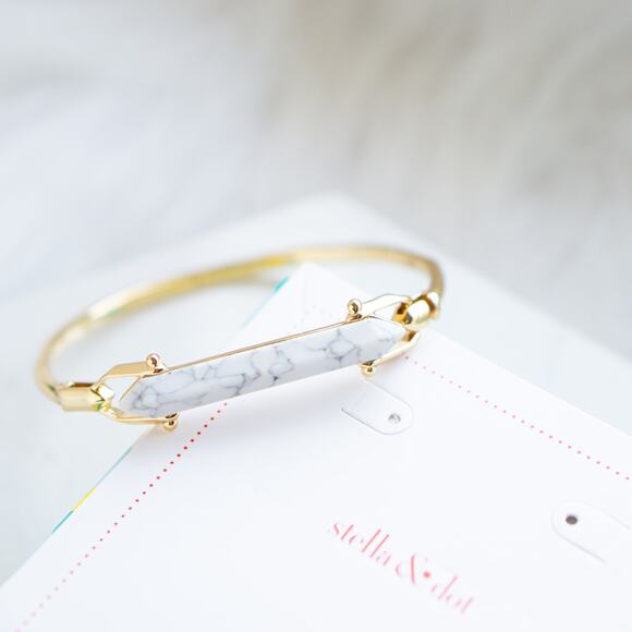 Stella & Dot Stone Rebel Bracelet Gold - Picture 3 of 5